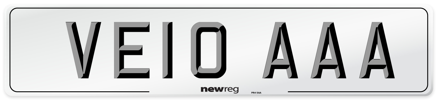 VE10 AAA Number Plate from New Reg